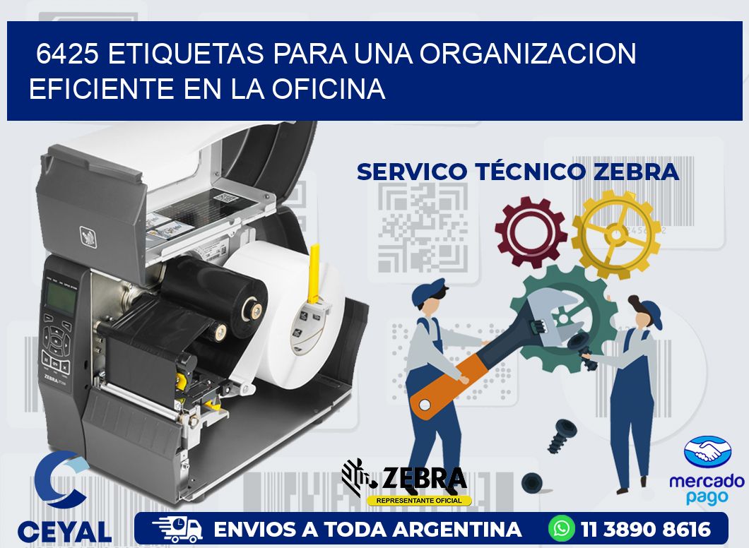 6425 ETIQUETAS PARA UNA ORGANIZACION EFICIENTE EN LA OFICINA