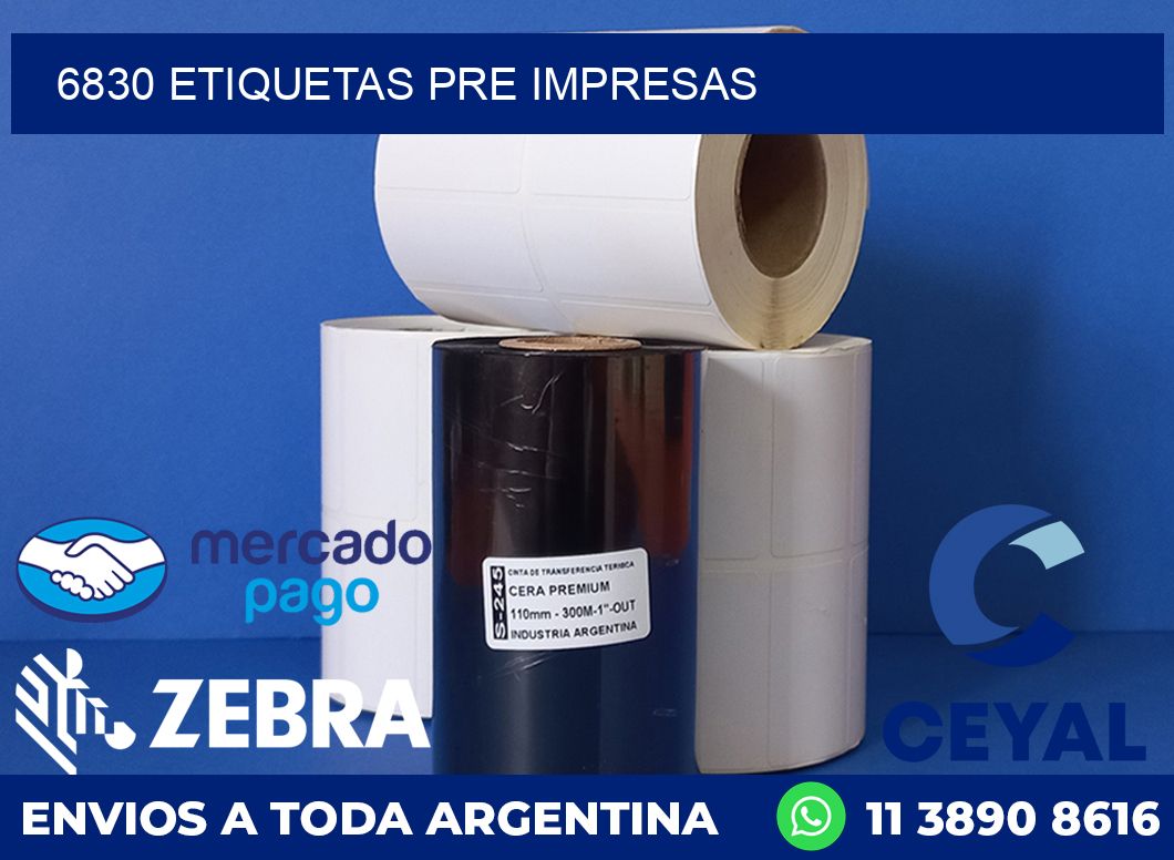 6830 ETIQUETAS PRE IMPRESAS