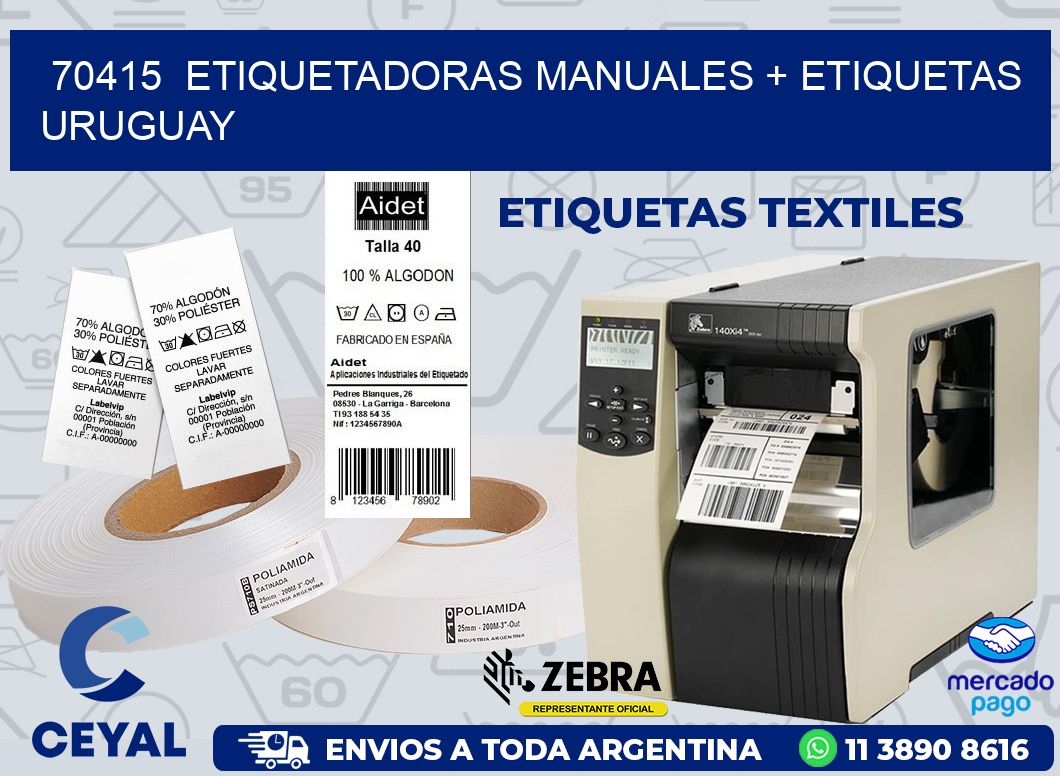 70415 ETIQUETADORAS MANUALES + ETIQUETAS URUGUAY