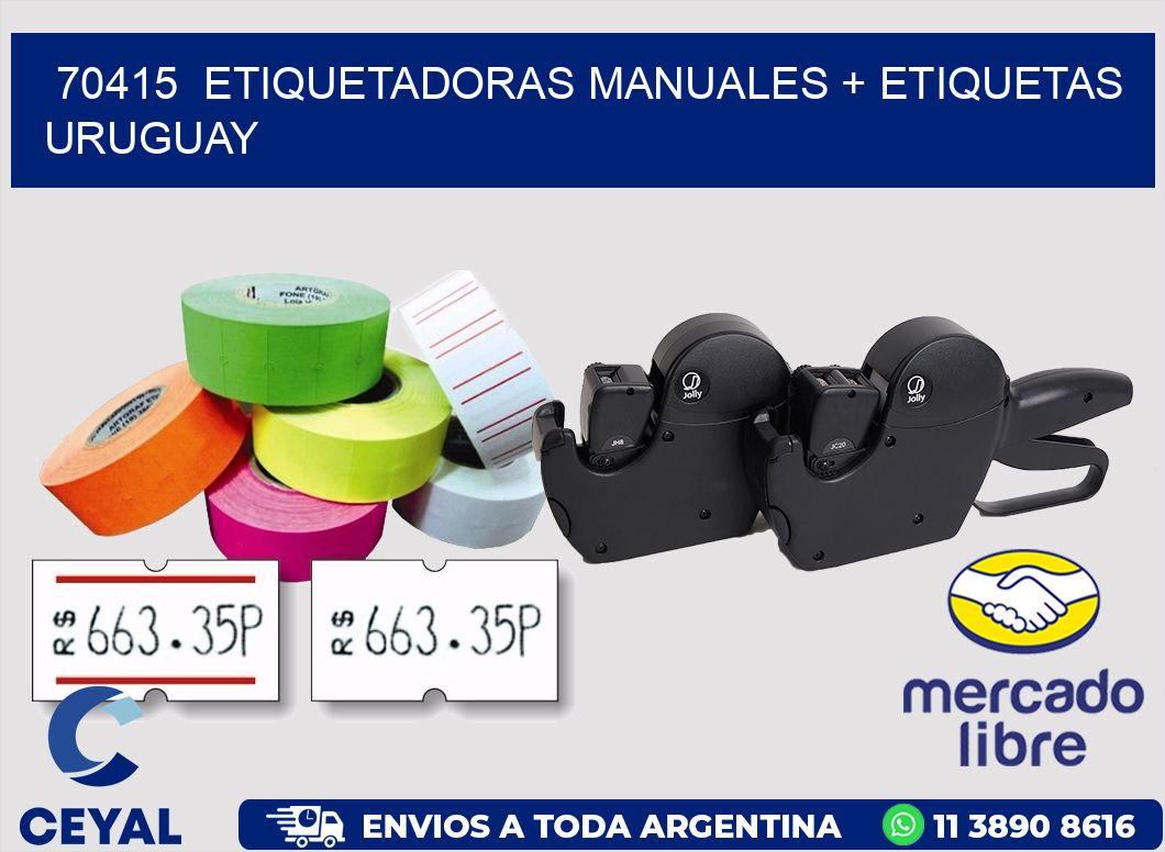 70415 ETIQUETADORAS MANUALES + ETIQUETAS URUGUAY