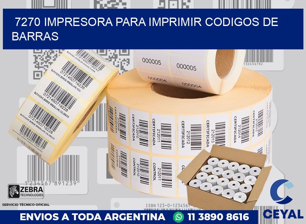 7270 IMPRESORA PARA IMPRIMIR CODIGOS DE BARRAS