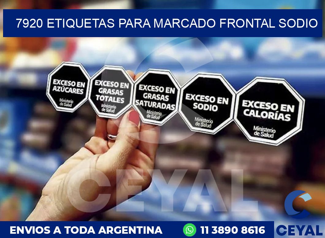 7920 ETIQUETAS PARA MARCADO FRONTAL SODIO