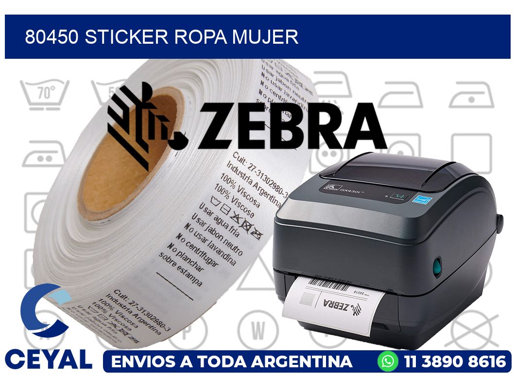 80450 STICKER ROPA MUJER