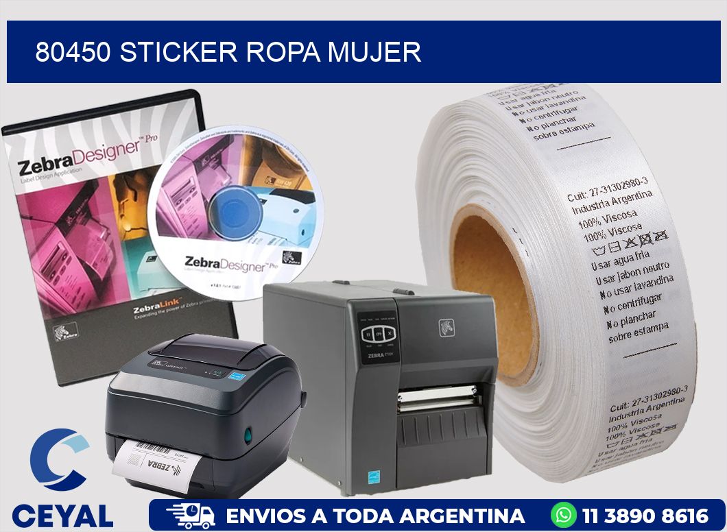 80450 STICKER ROPA MUJER