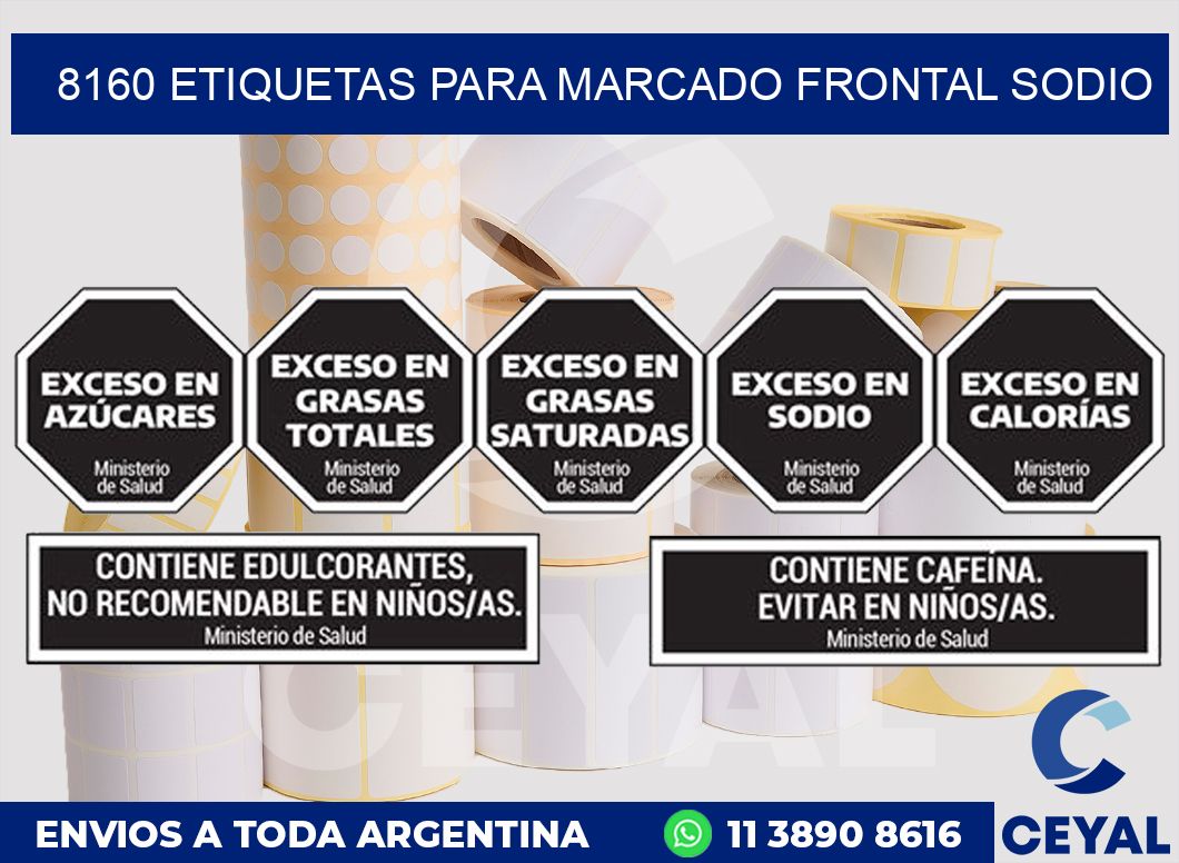8160 ETIQUETAS PARA MARCADO FRONTAL SODIO
