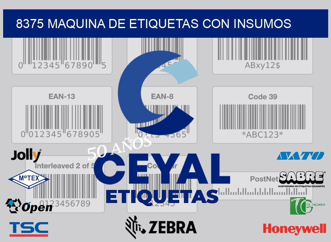 8375 MAQUINA DE ETIQUETAS CON INSUMOS