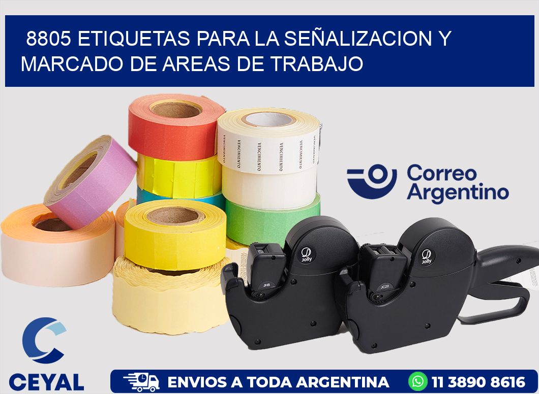 8805 ETIQUETAS PARA LA SEÑALIZACION Y MARCADO DE AREAS DE TRABAJO