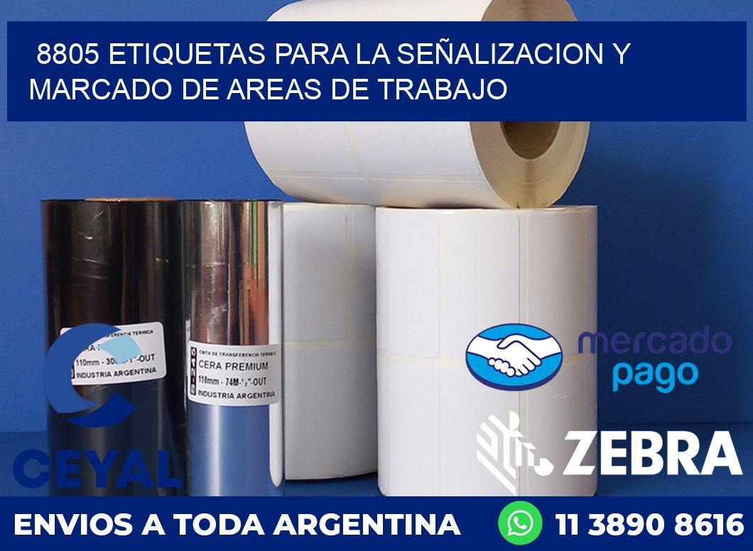8805 ETIQUETAS PARA LA SEÑALIZACION Y MARCADO DE AREAS DE TRABAJO