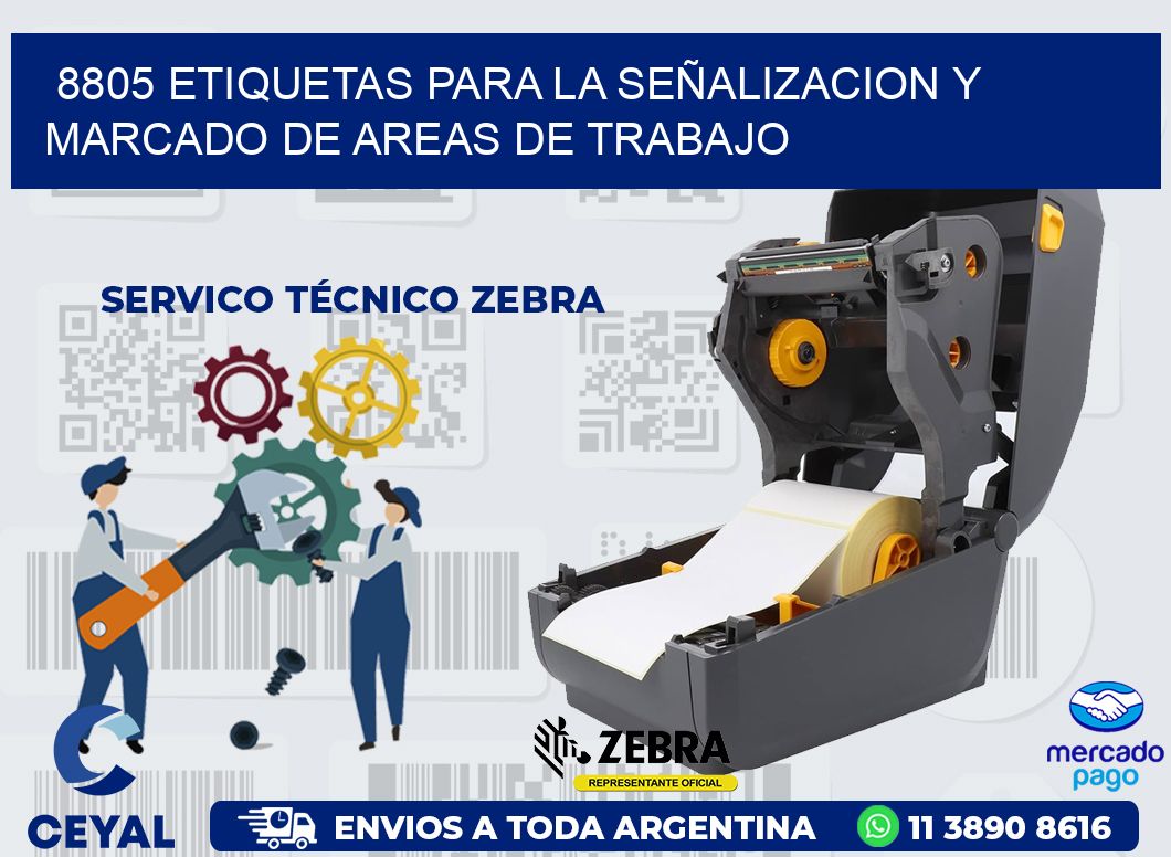 8805 ETIQUETAS PARA LA SEÑALIZACION Y MARCADO DE AREAS DE TRABAJO