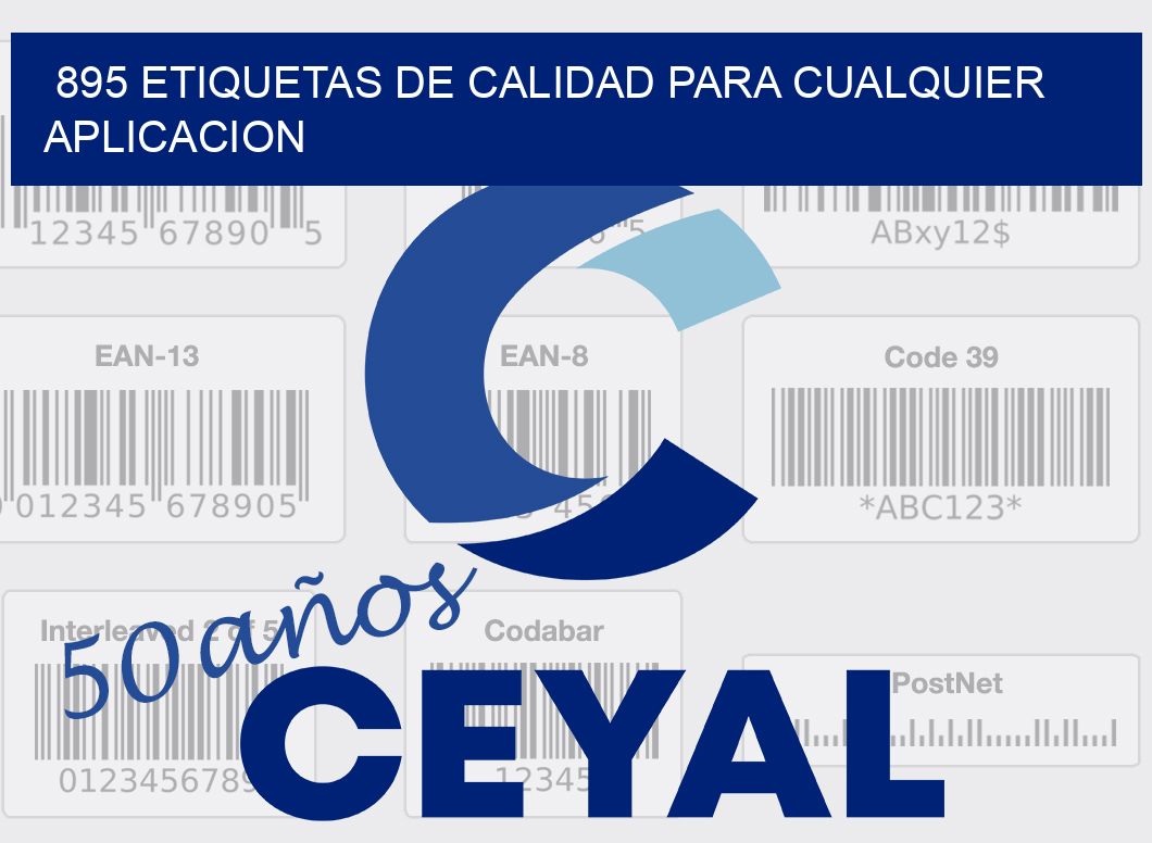 895 ETIQUETAS DE CALIDAD PARA CUALQUIER APLICACION