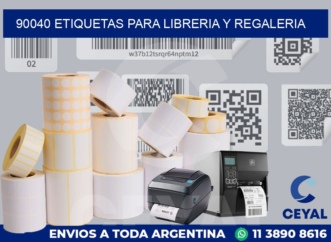 90040 ETIQUETAS PARA LIBRERIA Y REGALERIA