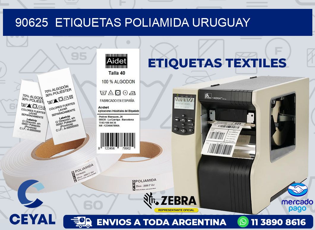90625 ETIQUETAS POLIAMIDA URUGUAY