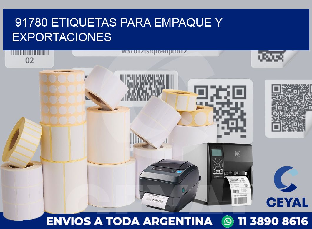 91780 ETIQUETAS PARA EMPAQUE Y EXPORTACIONES