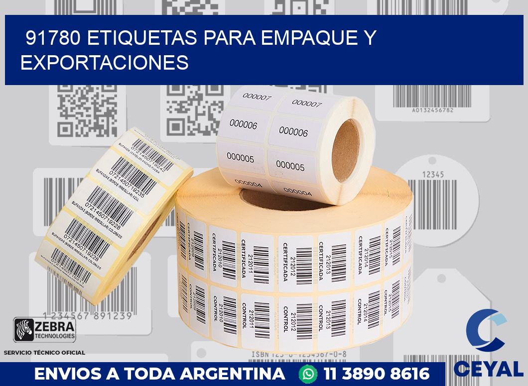 91780 ETIQUETAS PARA EMPAQUE Y EXPORTACIONES
