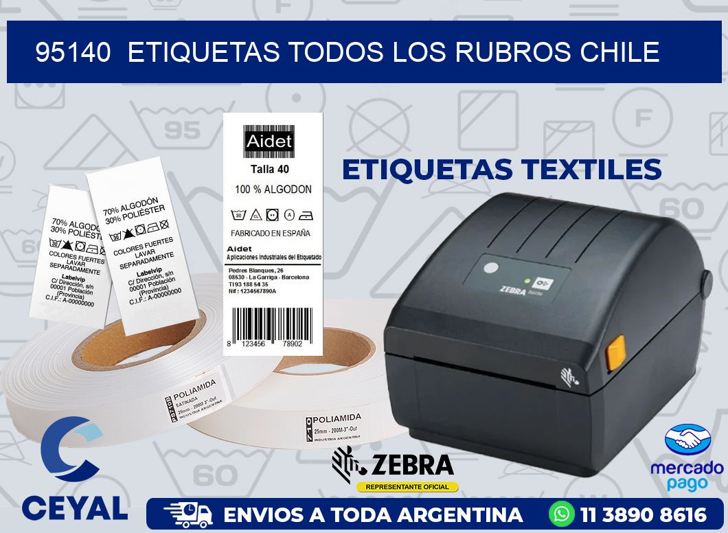 95140 ETIQUETAS TODOS LOS RUBROS CHILE