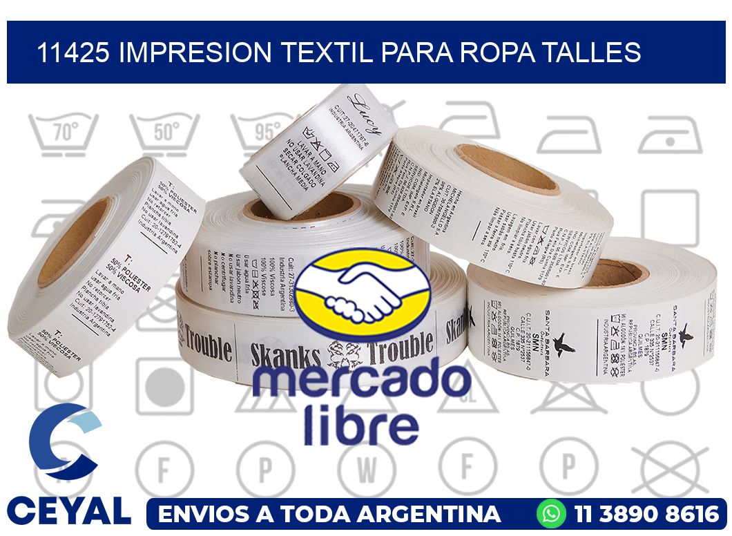 11425 IMPRESION TEXTIL PARA ROPA TALLES