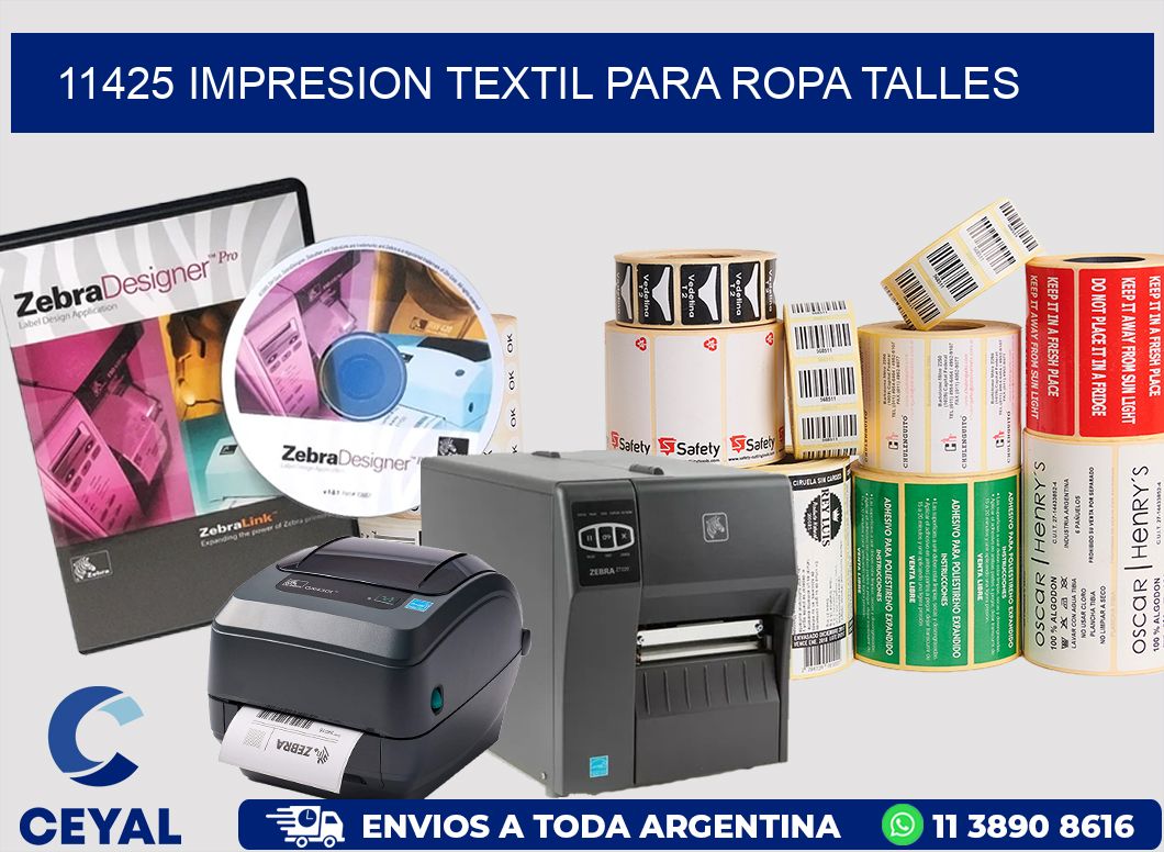 11425 IMPRESION TEXTIL PARA ROPA TALLES