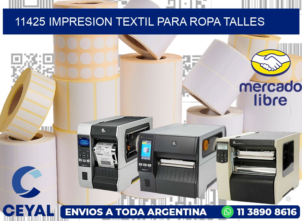 11425 IMPRESION TEXTIL PARA ROPA TALLES