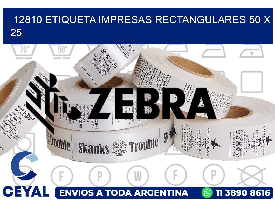 12810 ETIQUETA IMPRESAS RECTANGULARES 50 X 25