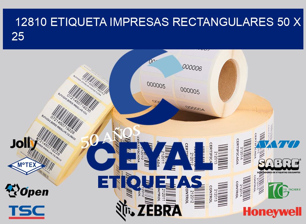 12810 ETIQUETA IMPRESAS RECTANGULARES 50 X 25