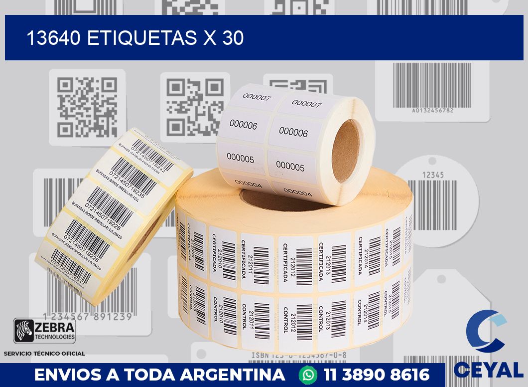 13640 Etiquetas x 30