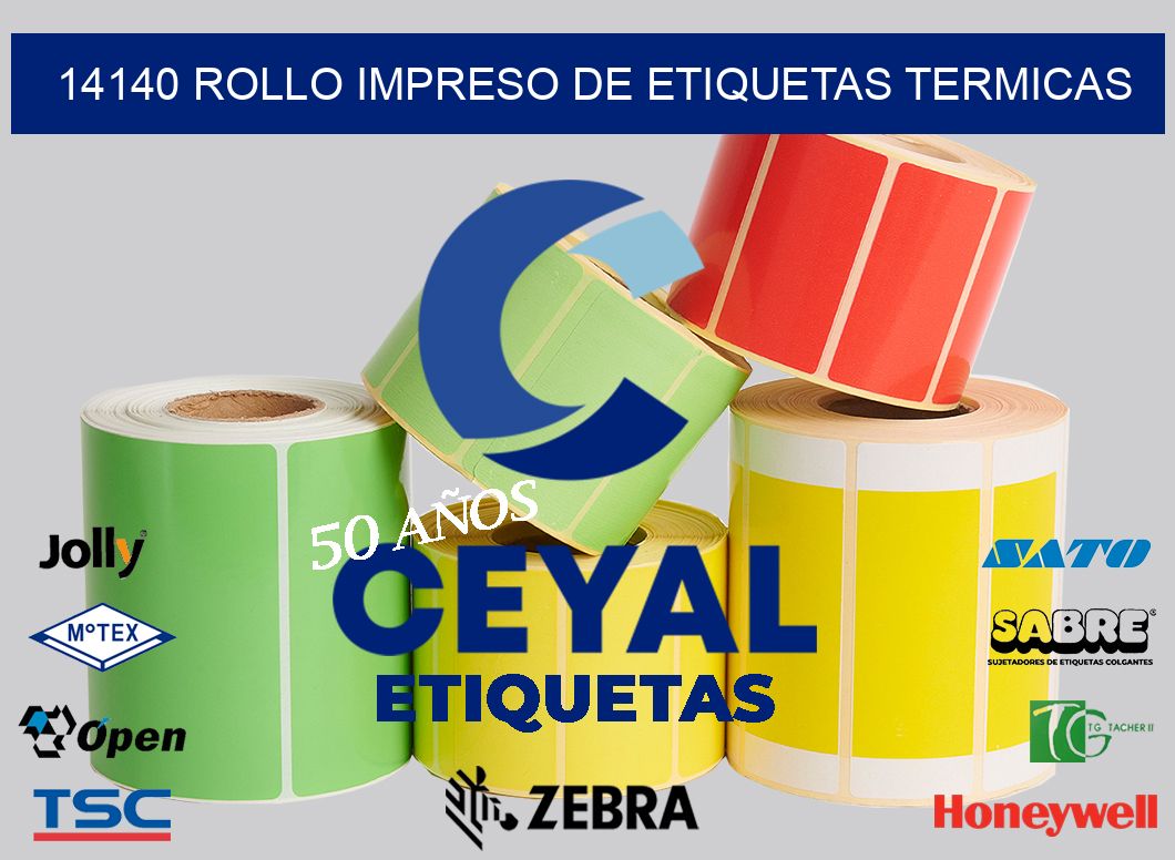 14140 ROLLO IMPRESO DE ETIQUETAS TERMICAS