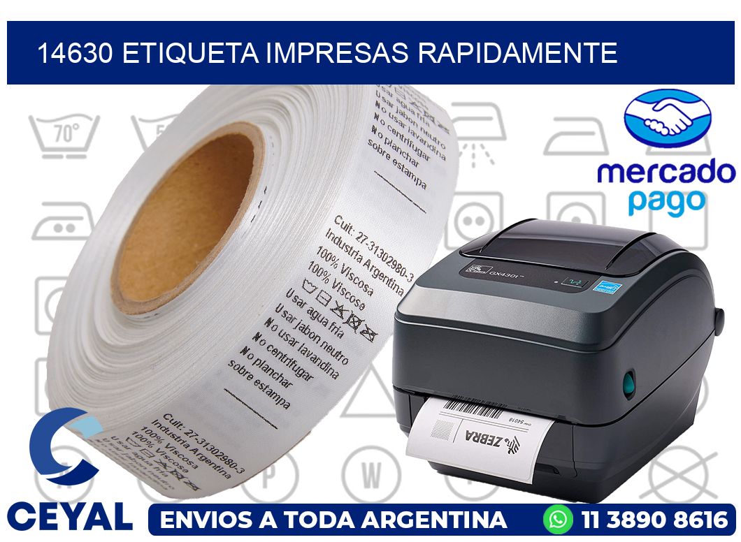 14630 ETIQUETA IMPRESAS RAPIDAMENTE