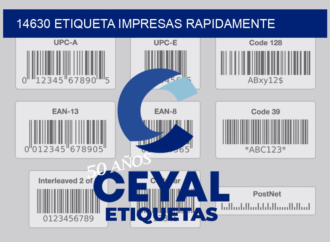 14630 ETIQUETA IMPRESAS RAPIDAMENTE