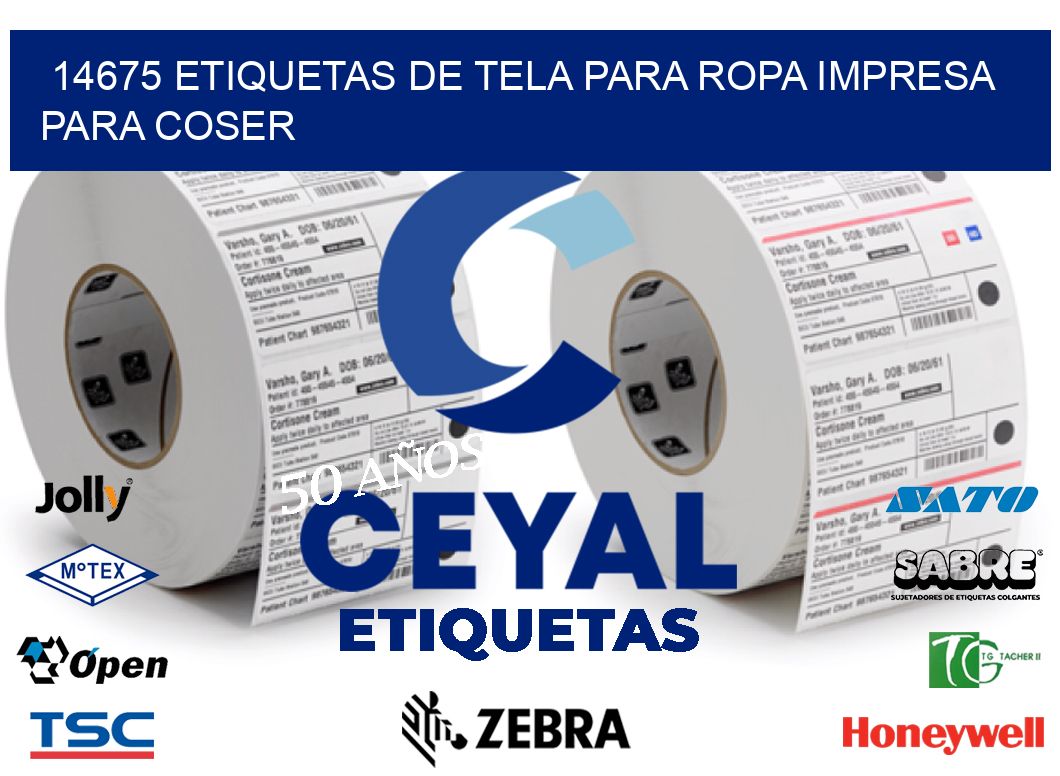 14675 ETIQUETAS DE TELA PARA ROPA IMPRESA PARA COSER