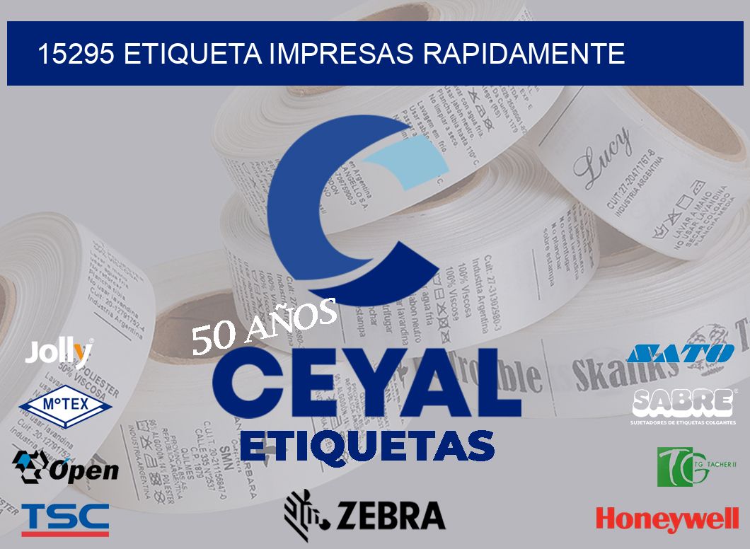 15295 ETIQUETA IMPRESAS RAPIDAMENTE