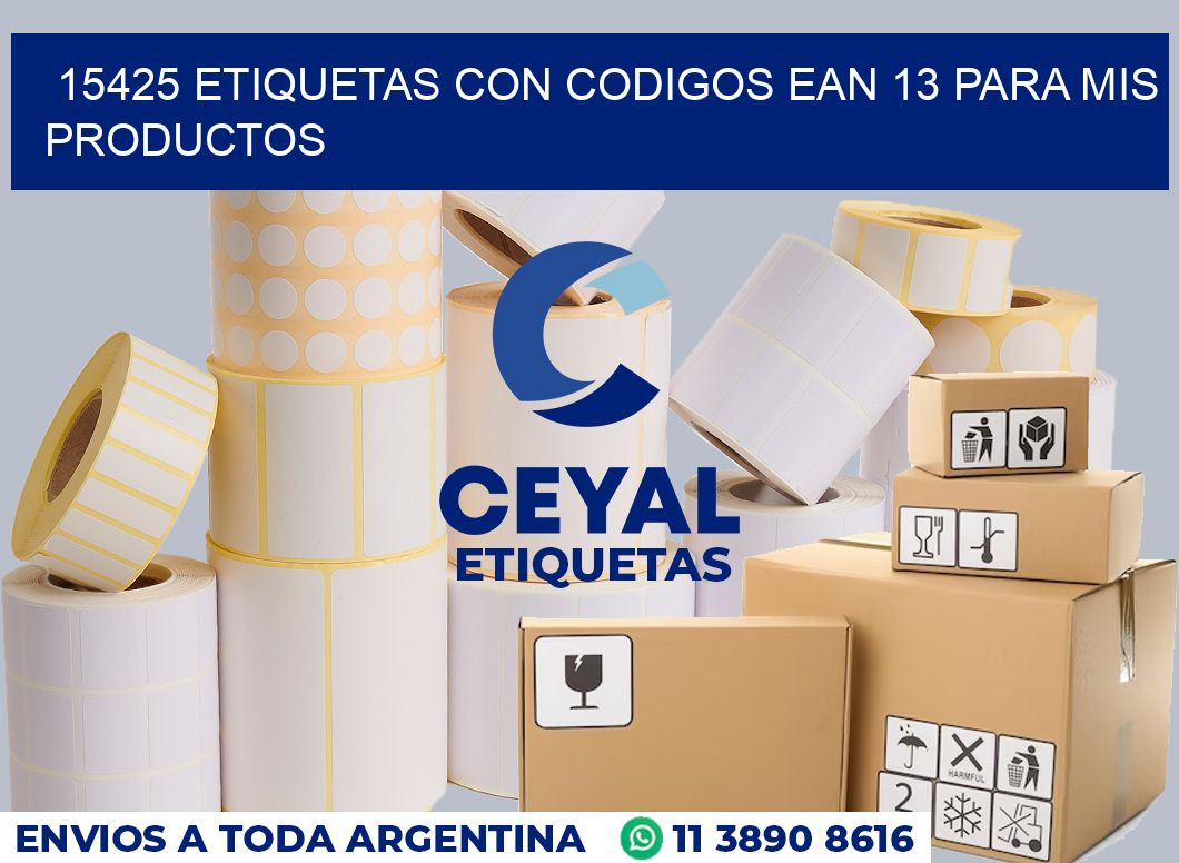 15425 ETIQUETAS CON CODIGOS EAN 13 PARA MIS PRODUCTOS