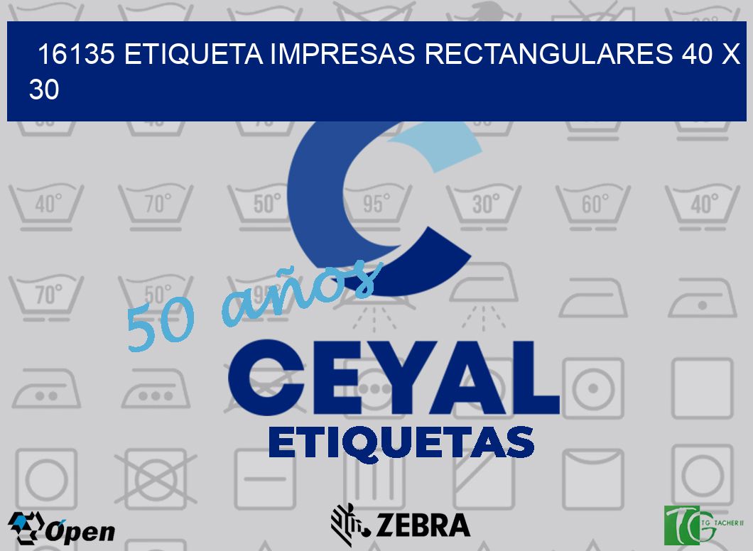 16135 ETIQUETA IMPRESAS RECTANGULARES 40 X 30