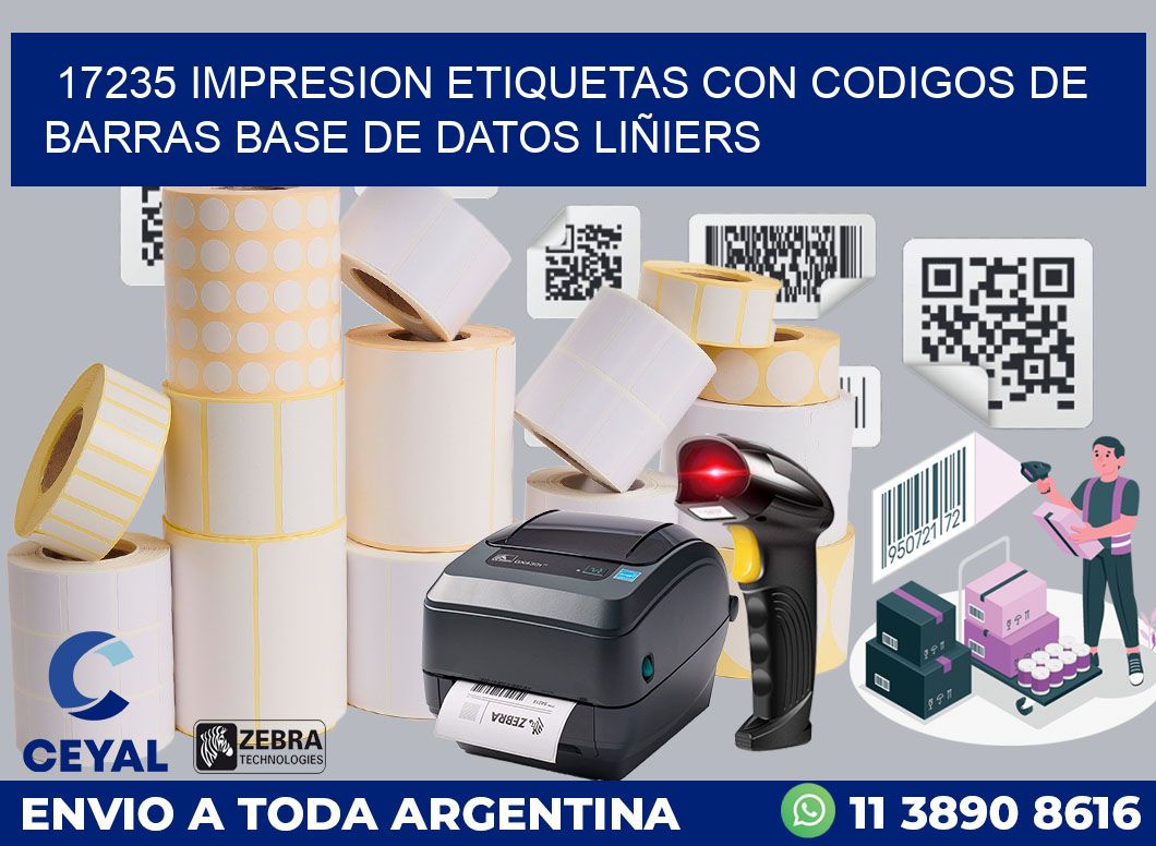 17235 IMPRESION ETIQUETAS CON CODIGOS DE BARRAS BASE DE DATOS LIÑIERS