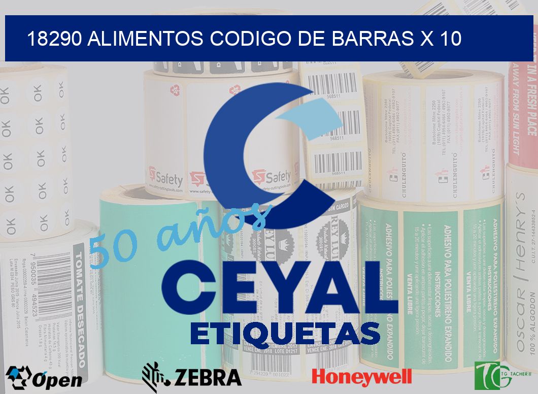 18290 alimentos codigo de barras x 10