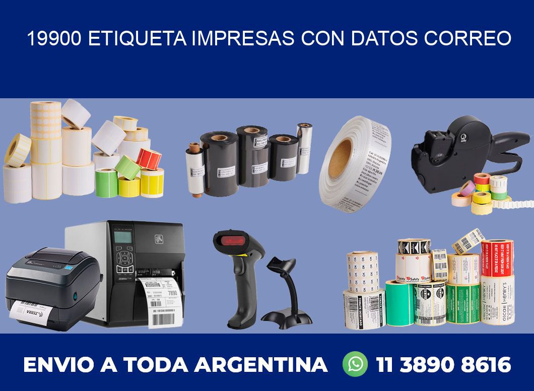 19900 ETIQUETA IMPRESAS CON DATOS CORREO