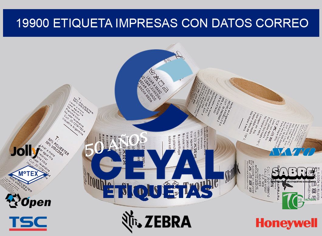 19900 ETIQUETA IMPRESAS CON DATOS CORREO
