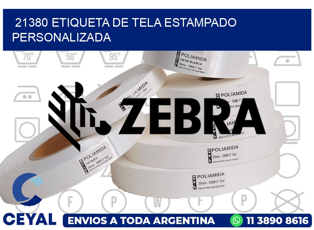 21380 ETIQUETA DE TELA ESTAMPADO PERSONALIZADA