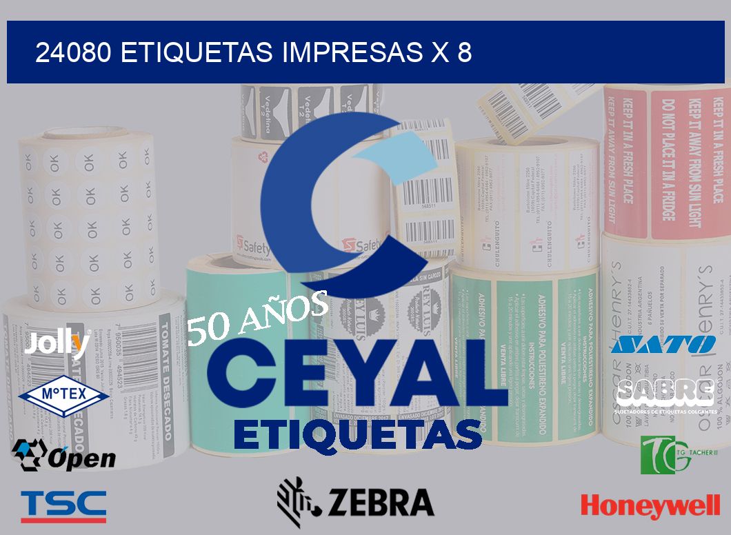 24080 Etiquetas impresas x 8