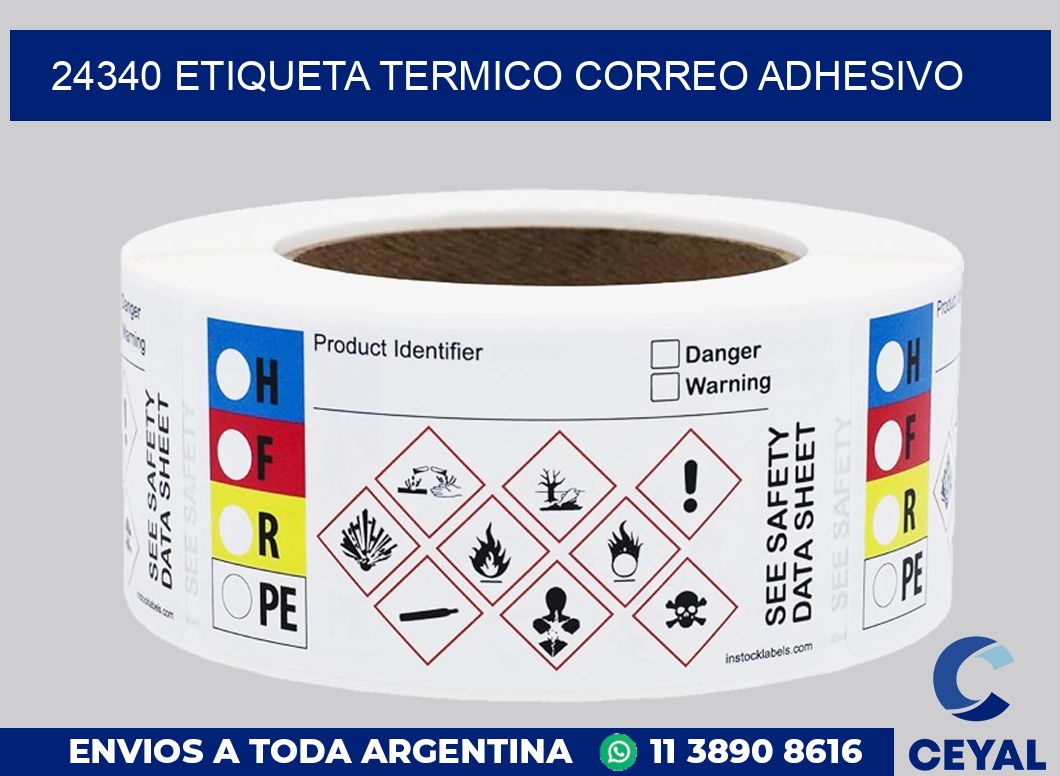 24340 ETIQUETA TERMICO CORREO ADHESIVO