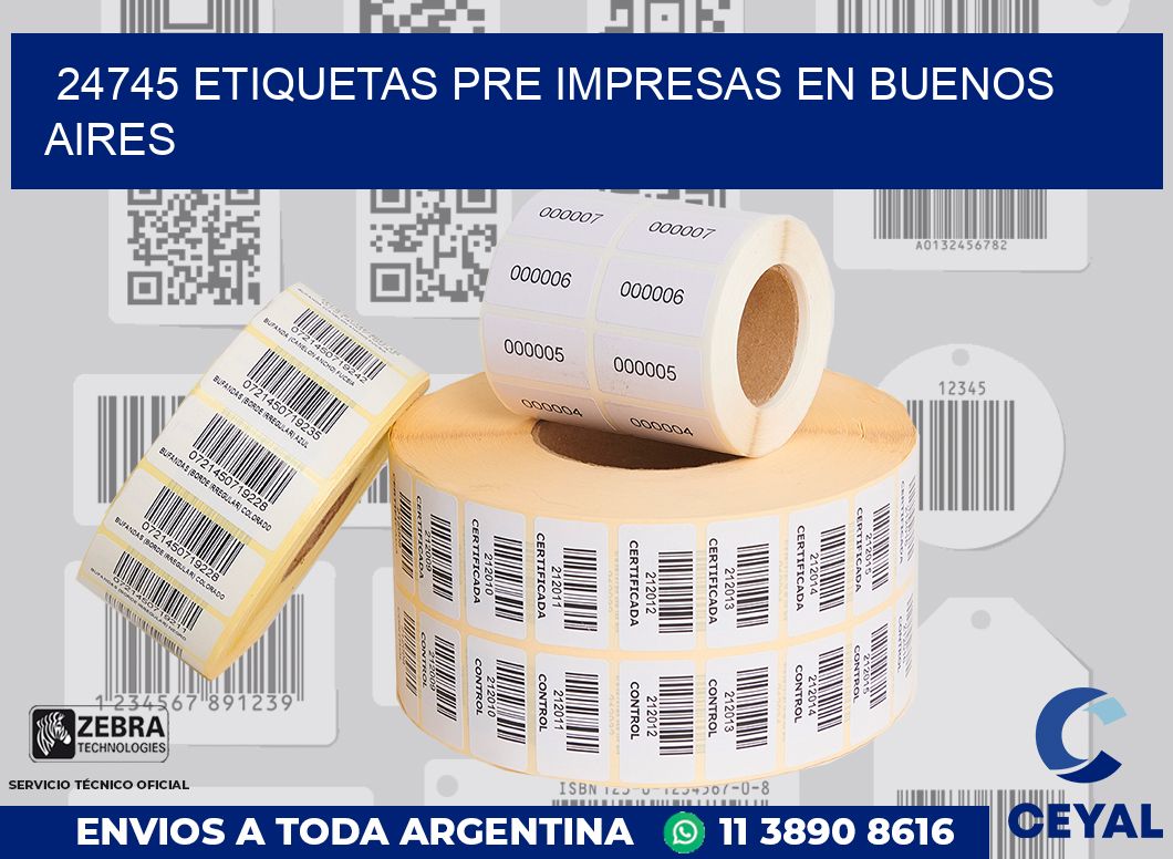 24745 ETIQUETAS PRE IMPRESAS EN BUENOS AIRES