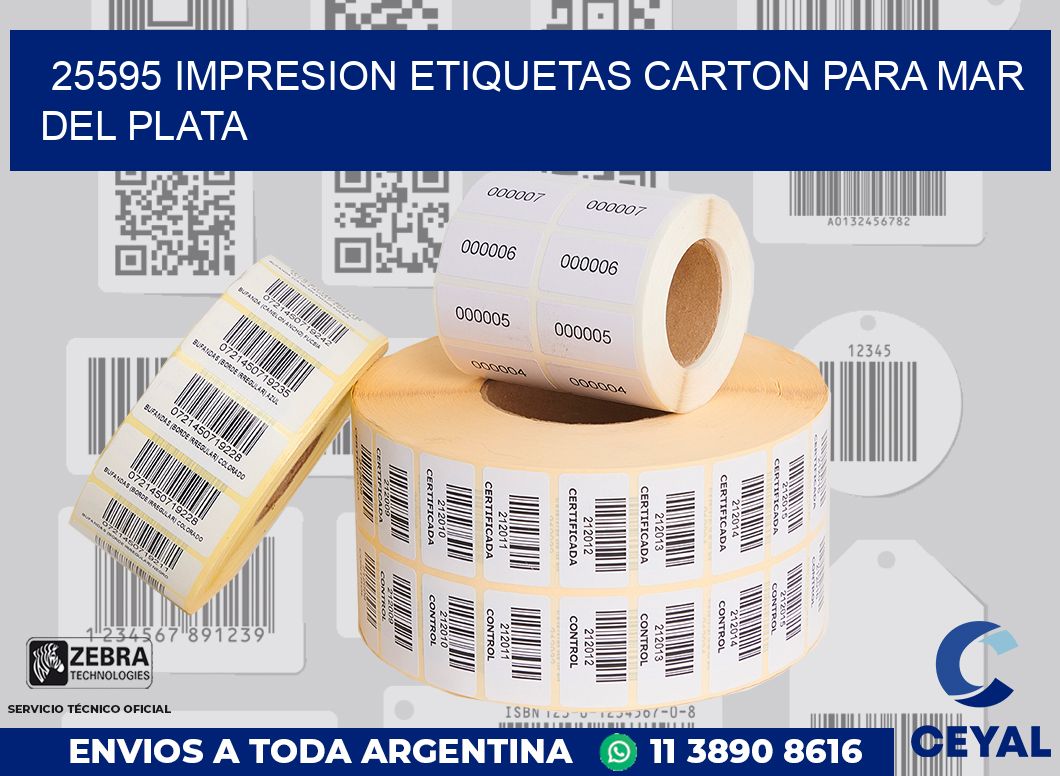 25595 IMPRESION ETIQUETAS CARTON PARA MAR DEL PLATA