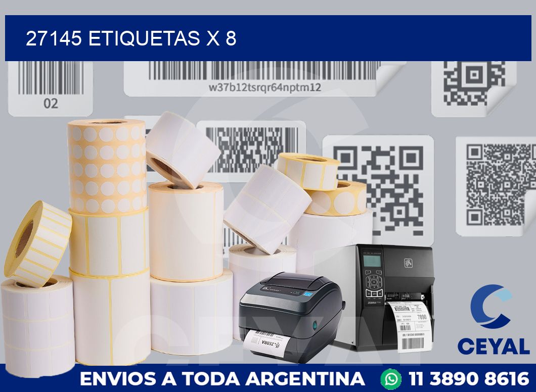 27145 Etiquetas x 8