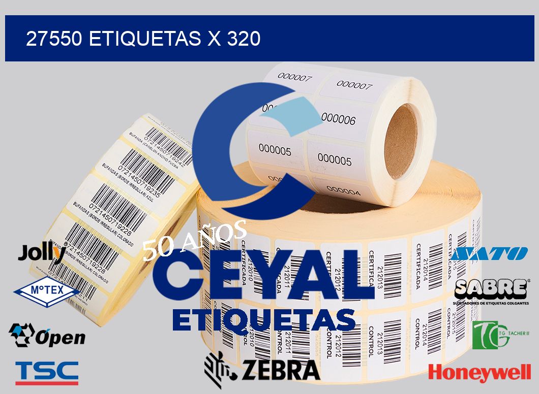 27550 Etiquetas x 320