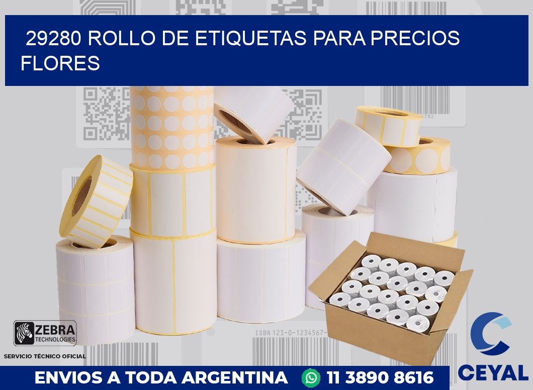 29280 ROLLO DE ETIQUETAS PARA PRECIOS FLORES