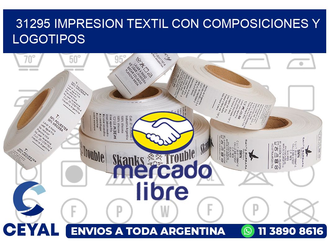 31295 IMPRESION TEXTIL CON COMPOSICIONES Y LOGOTIPOS