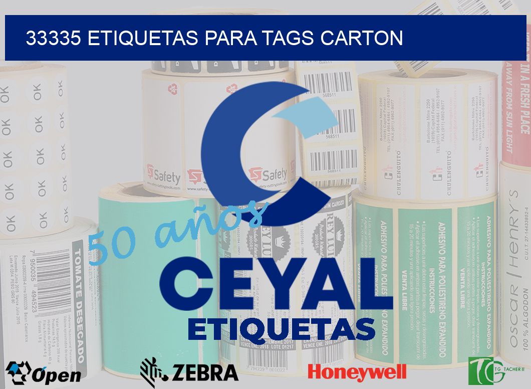 33335 ETIQUETAS PARA TAGS CARTON