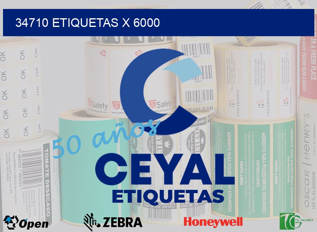 34710 Etiquetas x 6000