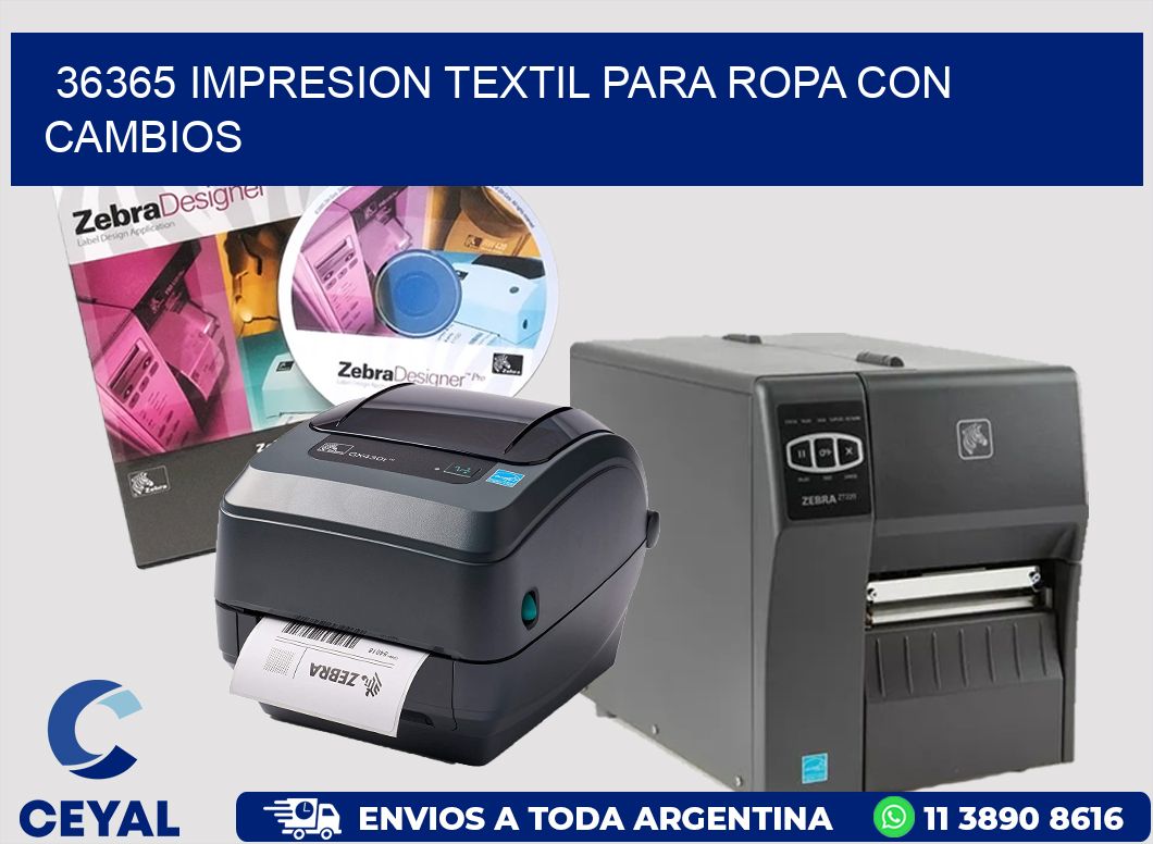 36365 IMPRESION TEXTIL PARA ROPA CON CAMBIOS