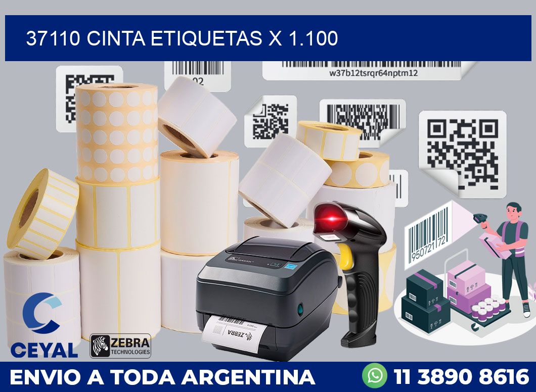 37110 cinta etiquetas x 1.100