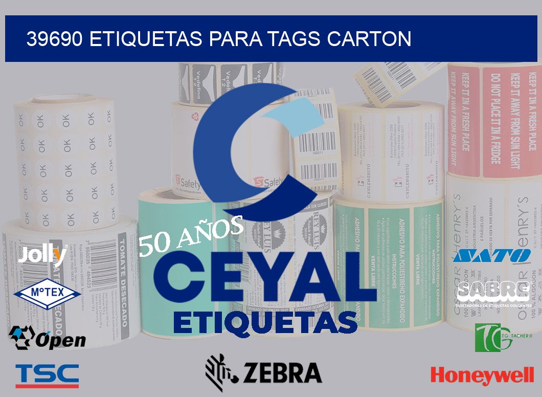 39690 ETIQUETAS PARA TAGS CARTON